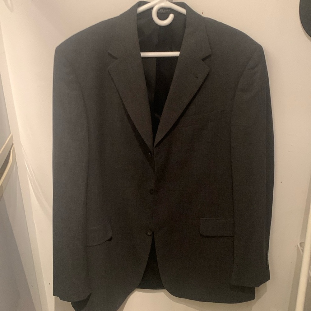 Perfect Keneth Cole Charcoal Grey 2 piece suit 42 Long Coat Waist 36 🔥